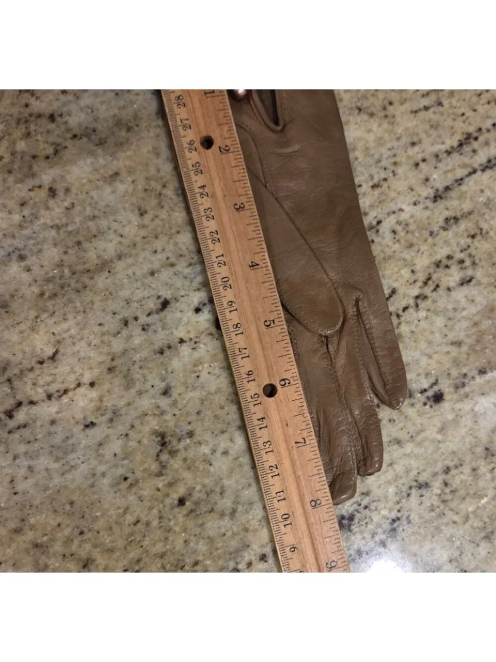 Vintage Womens Size S 6.5 Brown Soft Leather Formal Gloves Italy